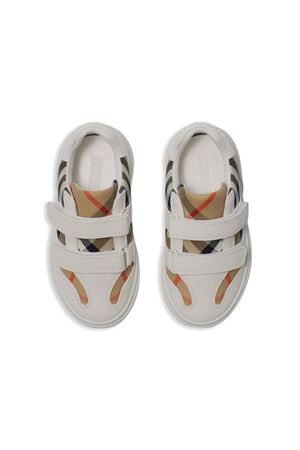 sneakers in pelle bianco BURBERRY KIDS | 8089231B9368